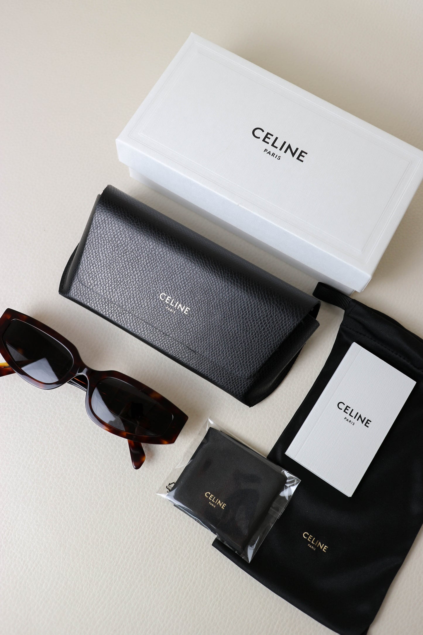 CELINE Triomphe Sunglasses Tortoise