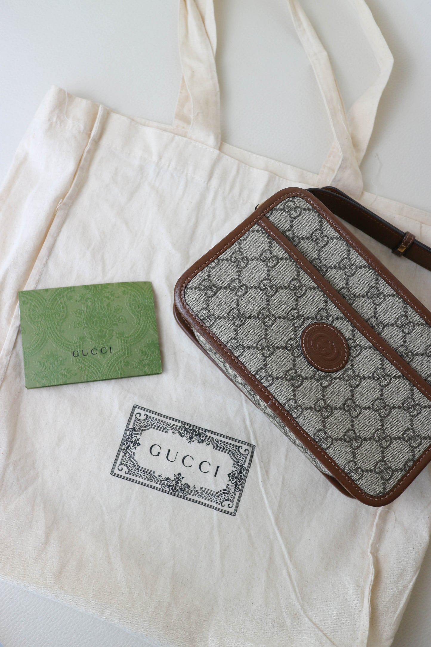 Gucci Camera Monogram Canvas Bag