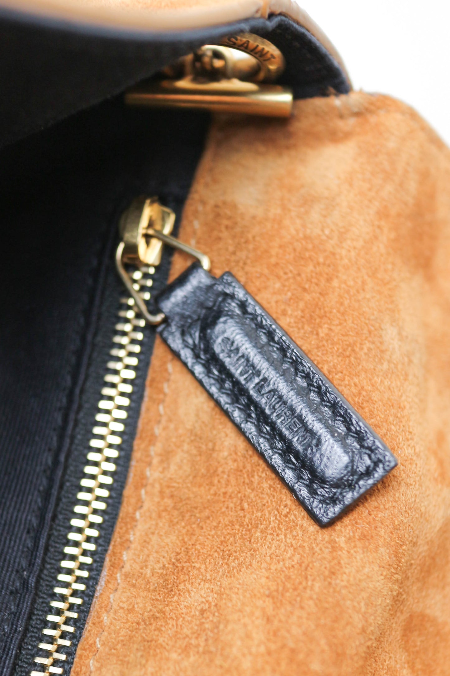 Saint Laurent Kate Logo Studs Bag Suede