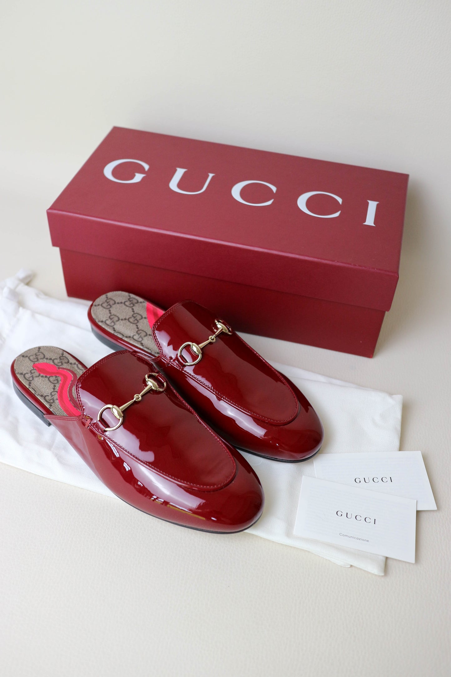 Gucci Princetown Loafers Patent Red