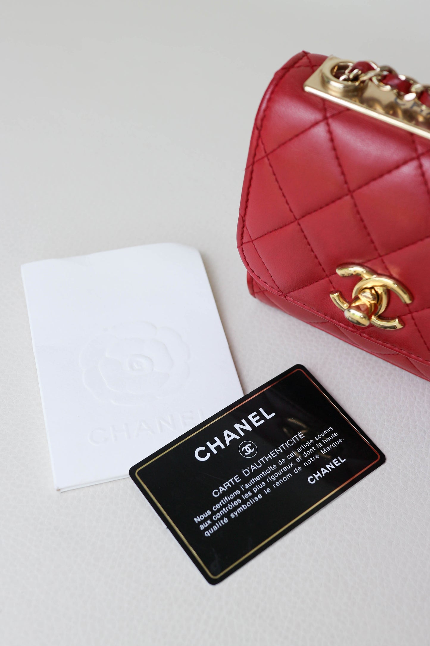 CHANEL Trendy CC Mini Square Bag Red