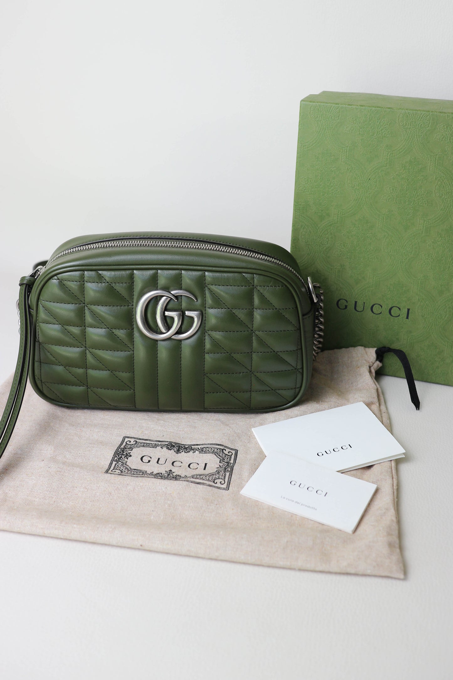 Gucci Marmont Crossbody Bag Green