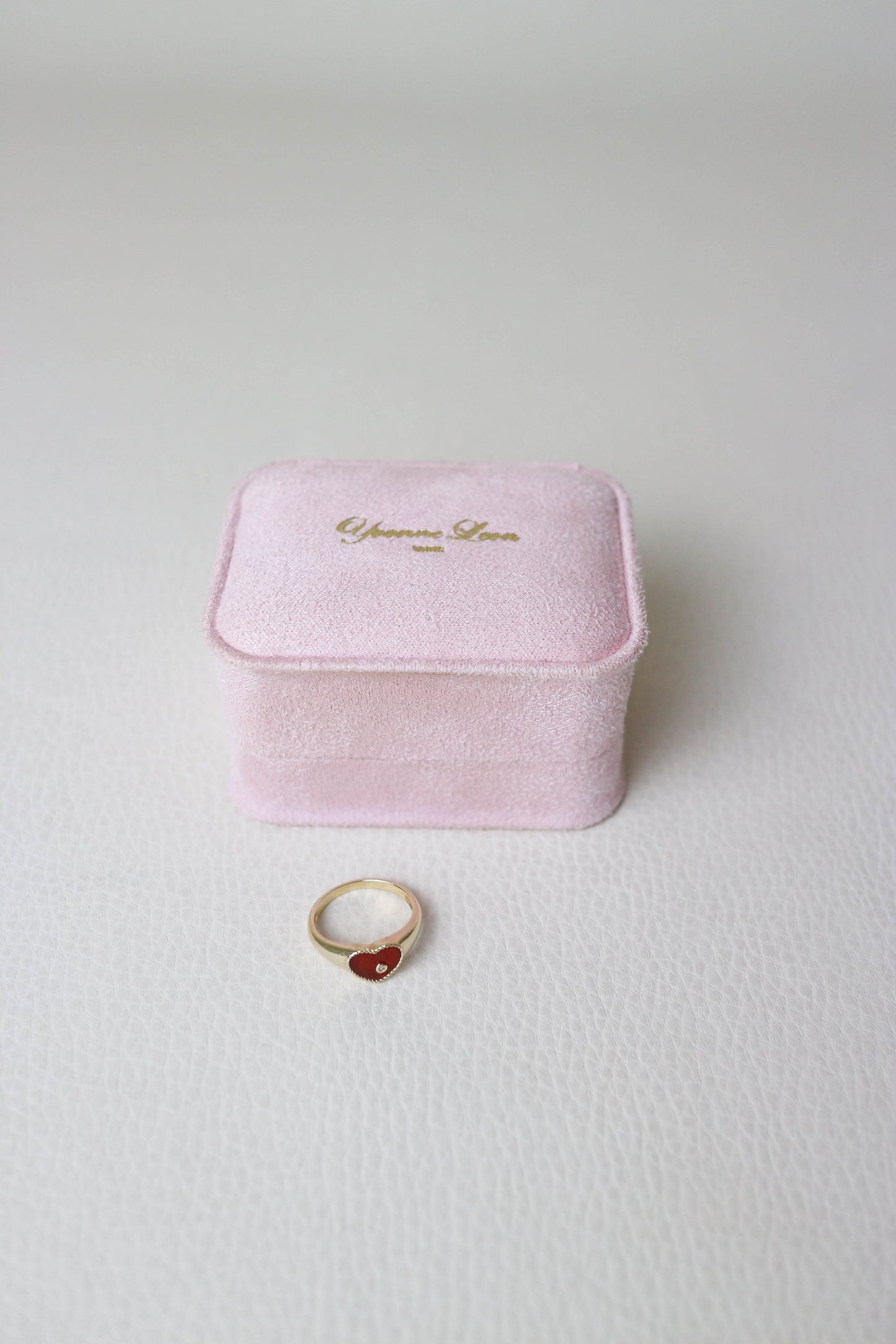 Yvonne Léon Mini Heart Coeur Ring Red