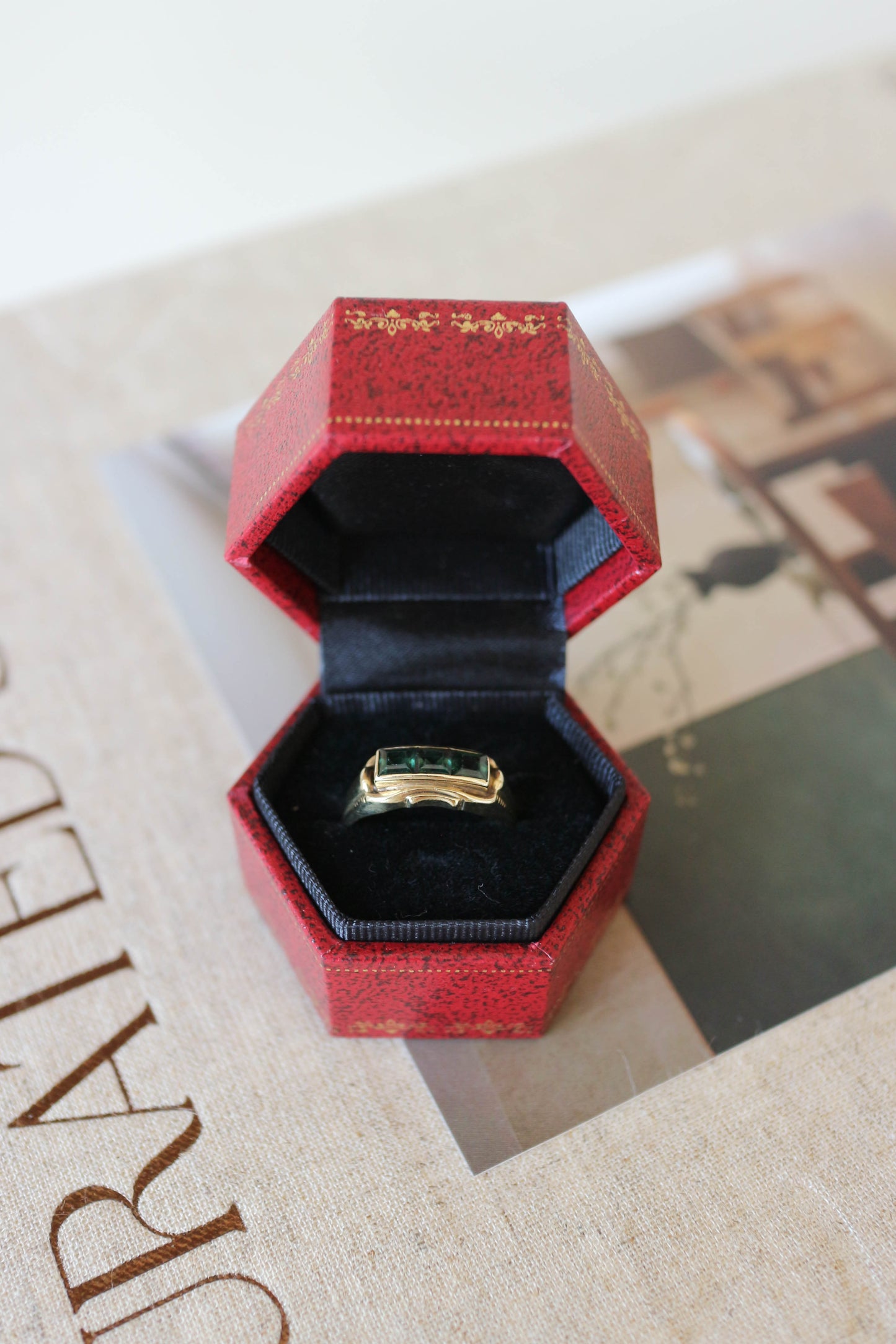 Vintage Art Deco Tourmaline Ring