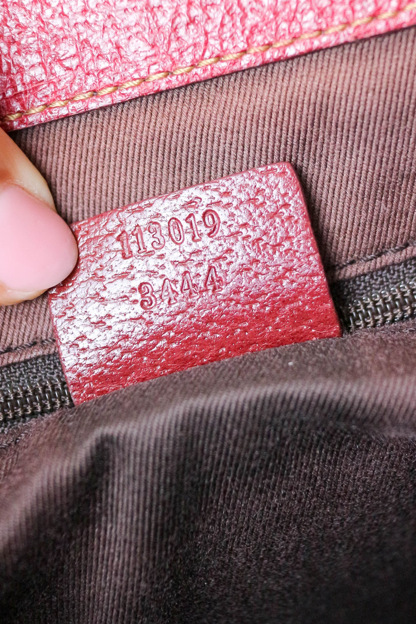 Gucci Vintage Canvas Tote Bag Red