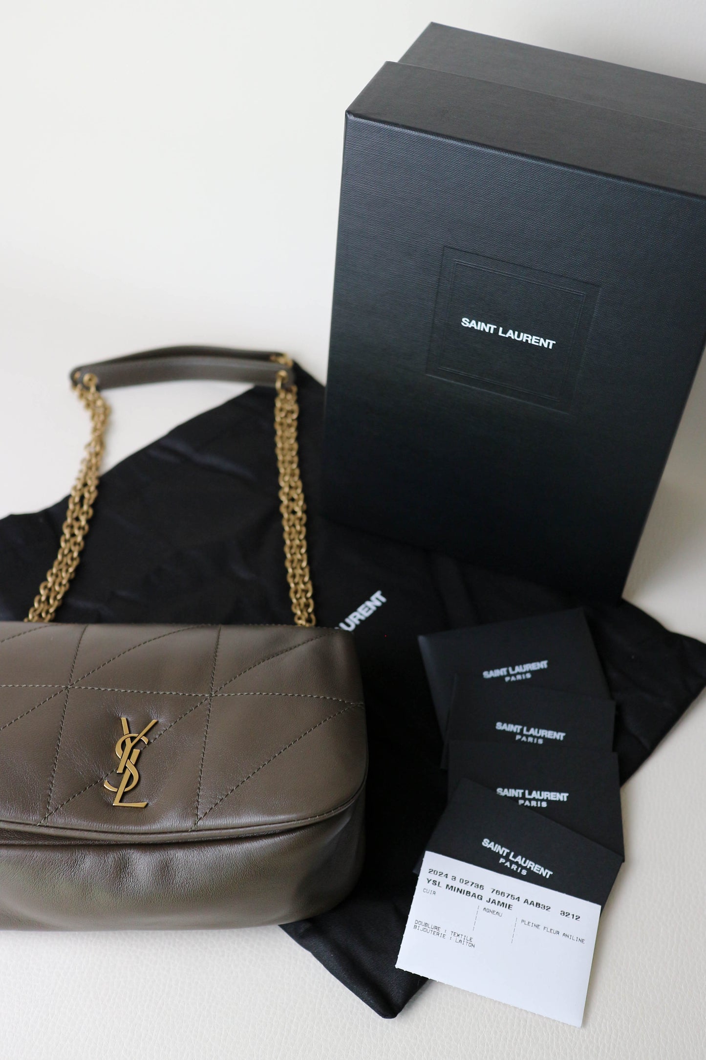 Saint Laurent Jamie 4.3 Mini Shoulder Bag Khaki
