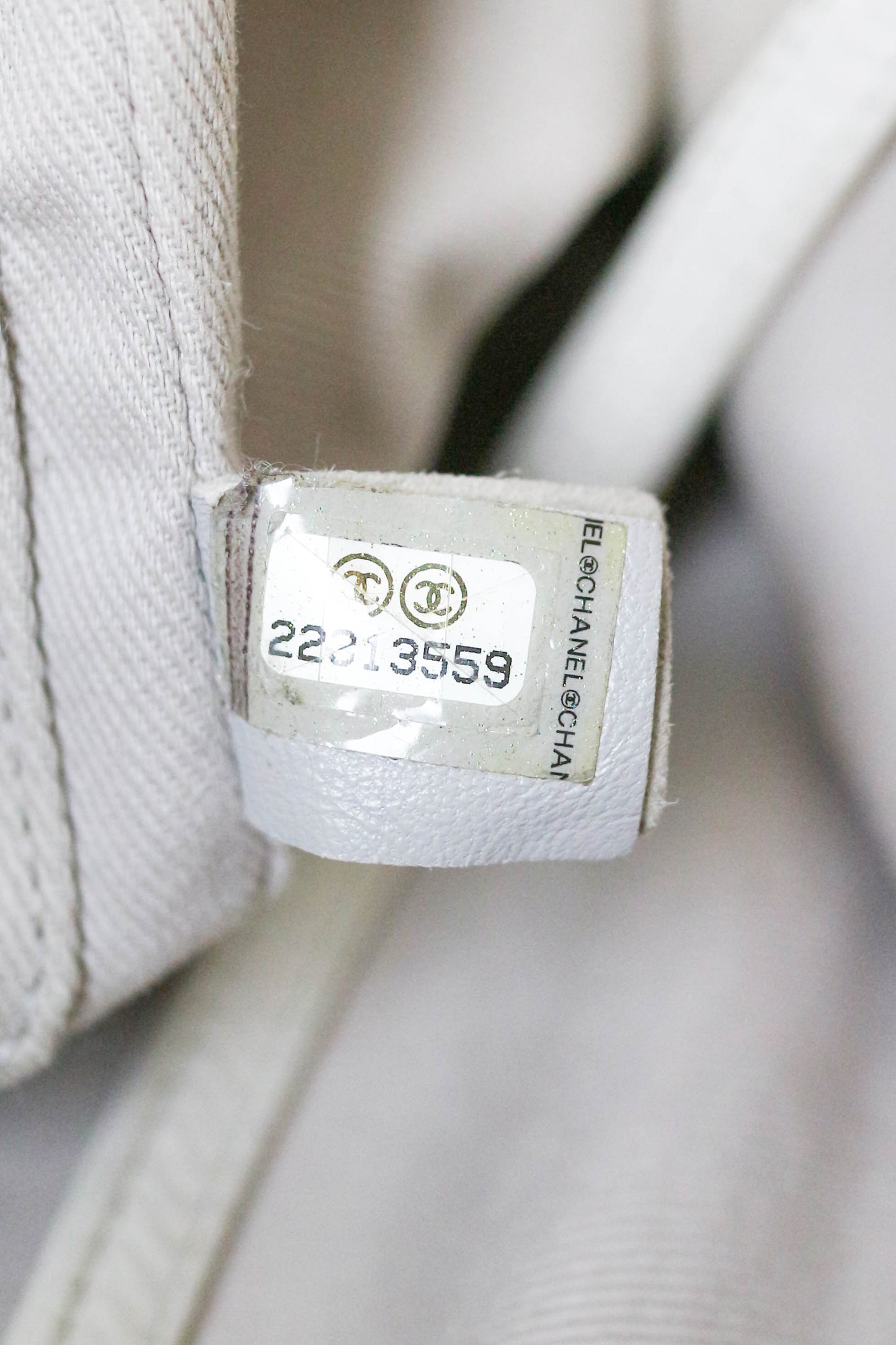 CHANEL Deauville Leather Tote Bag White