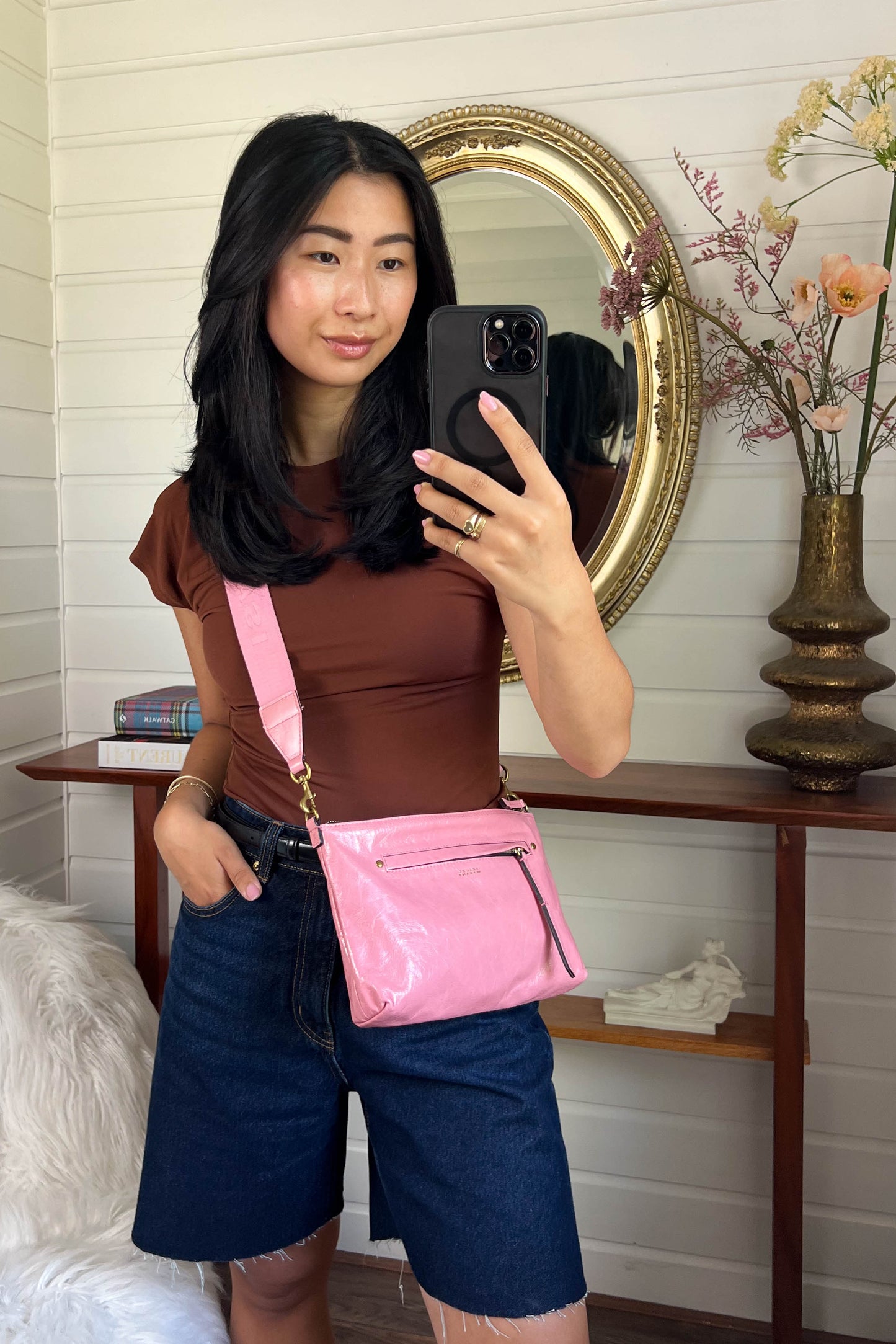 Isabel Marant Nessah Crossbody Bag Pink