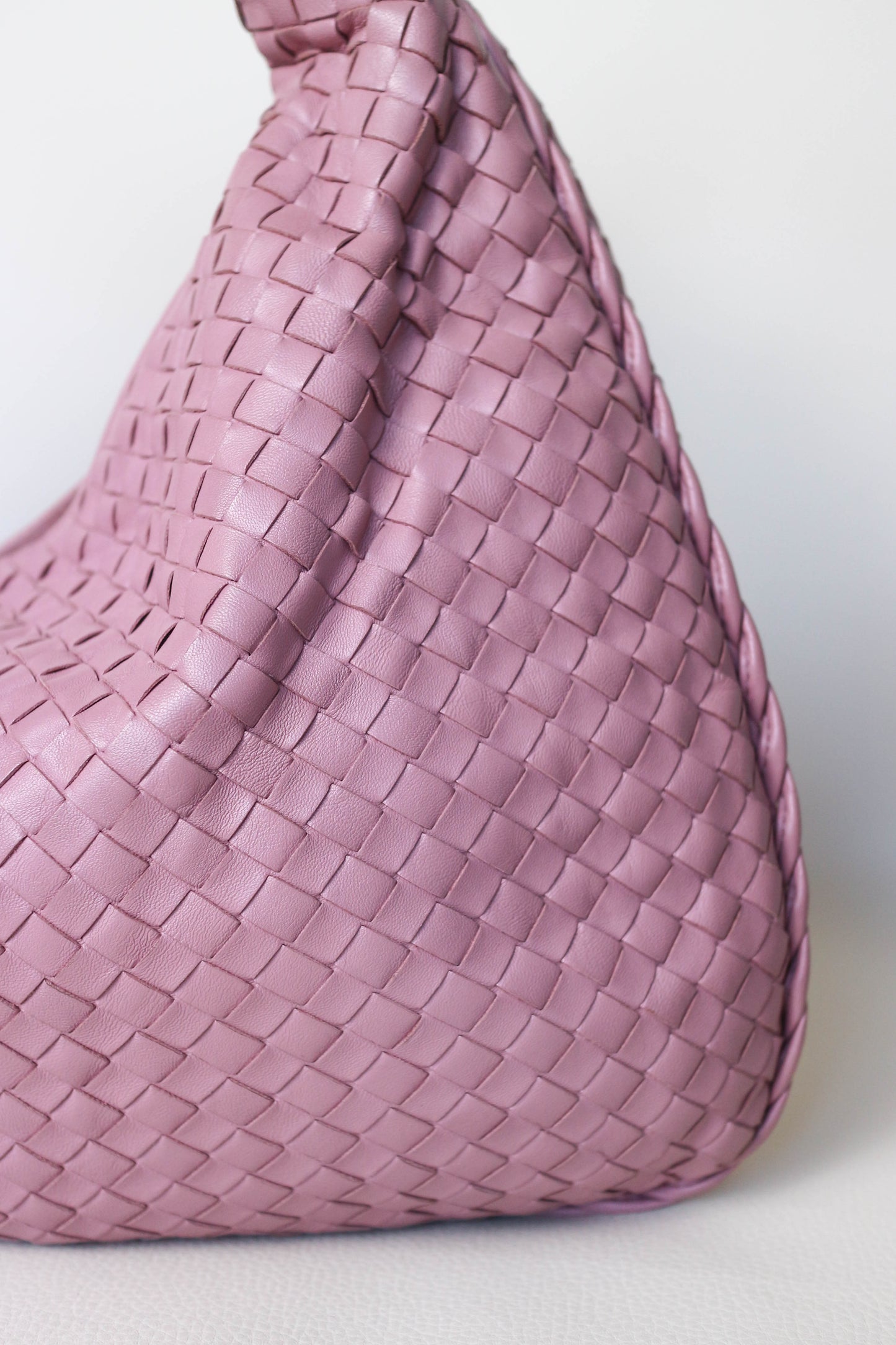 Bottega Veneta Intrecciato Hobo Bag Pink