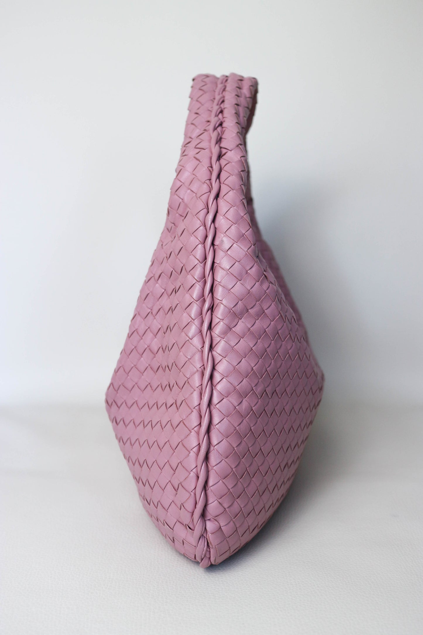 Bottega Veneta Intrecciato Hobo Bag Pink