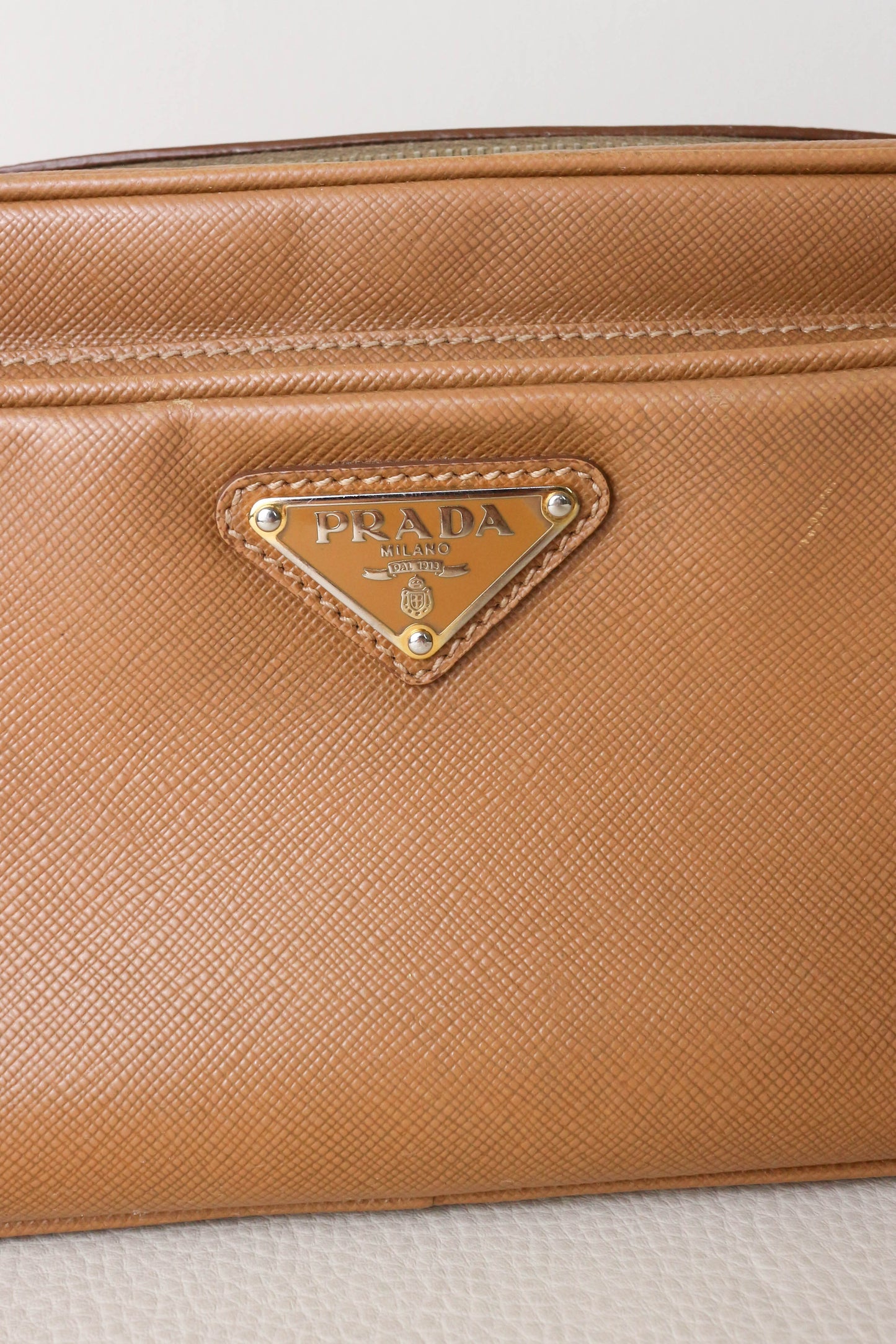 Prada Leather Crossbody Bag Brown