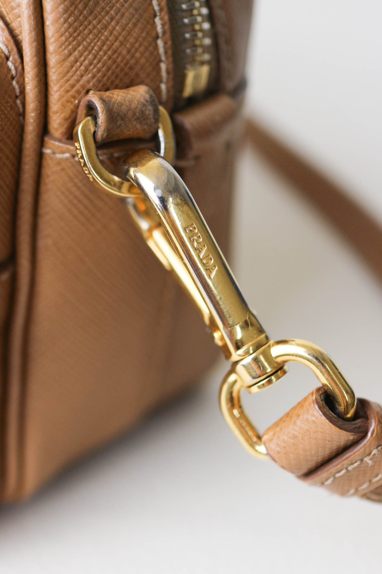 Prada Leather Crossbody Bag Brown