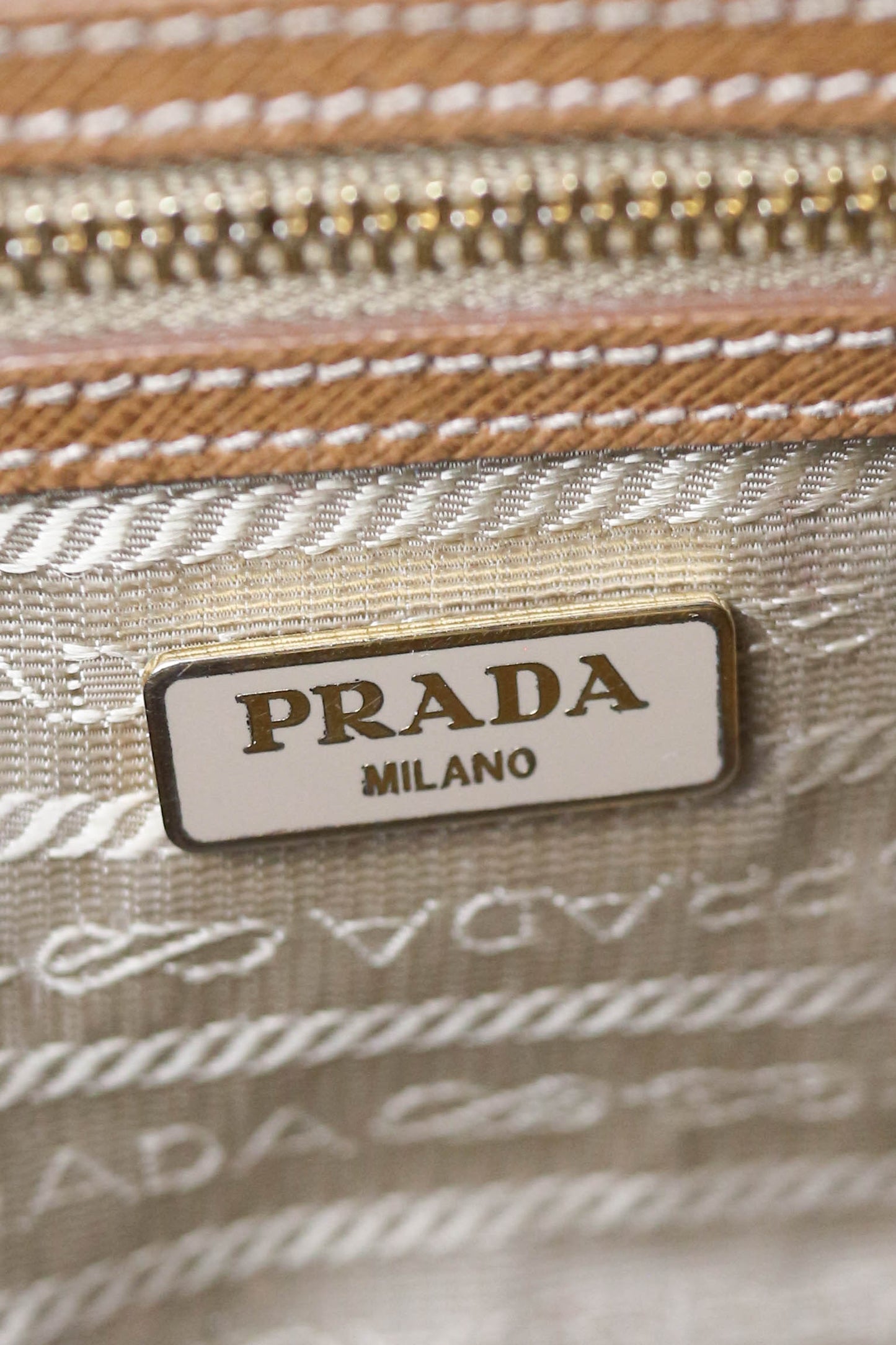 Prada Leather Crossbody Bag Brown