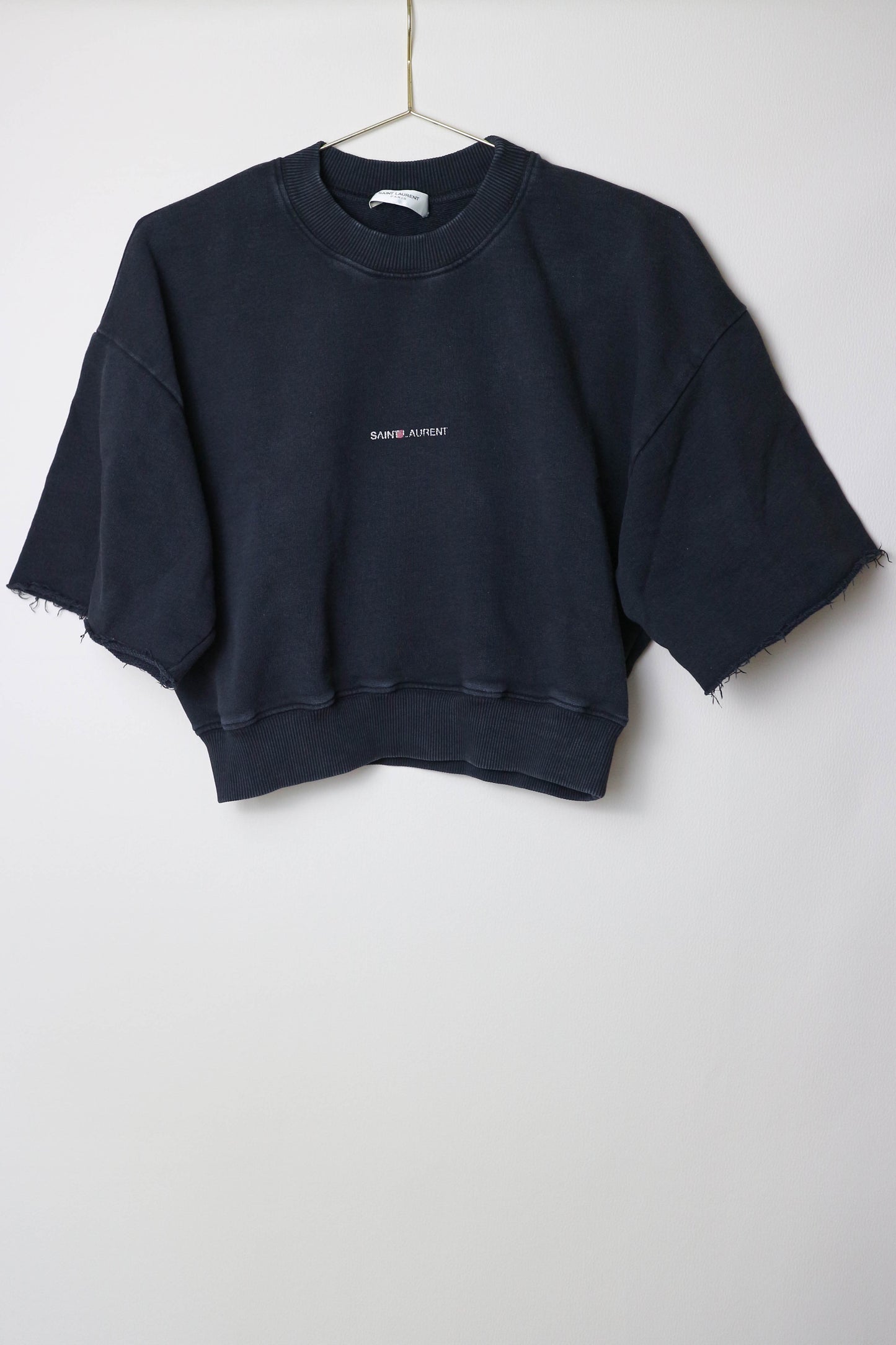 Saint Laurent Cropped Logo Sweater