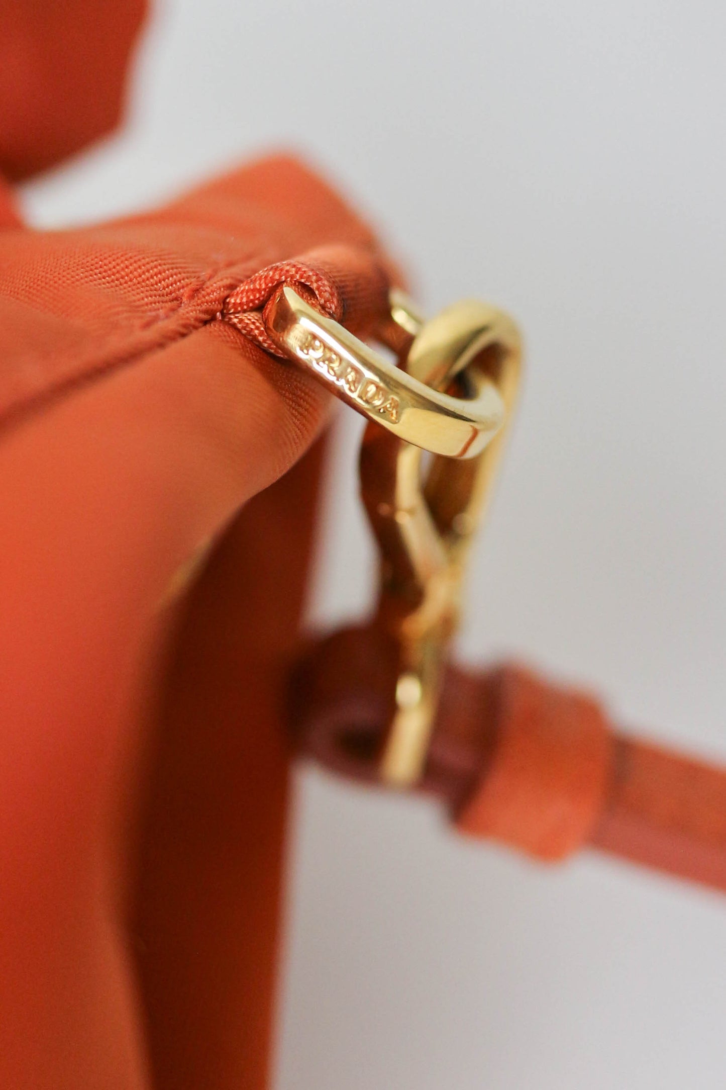 Prada Nylon Bucket Bag Orange