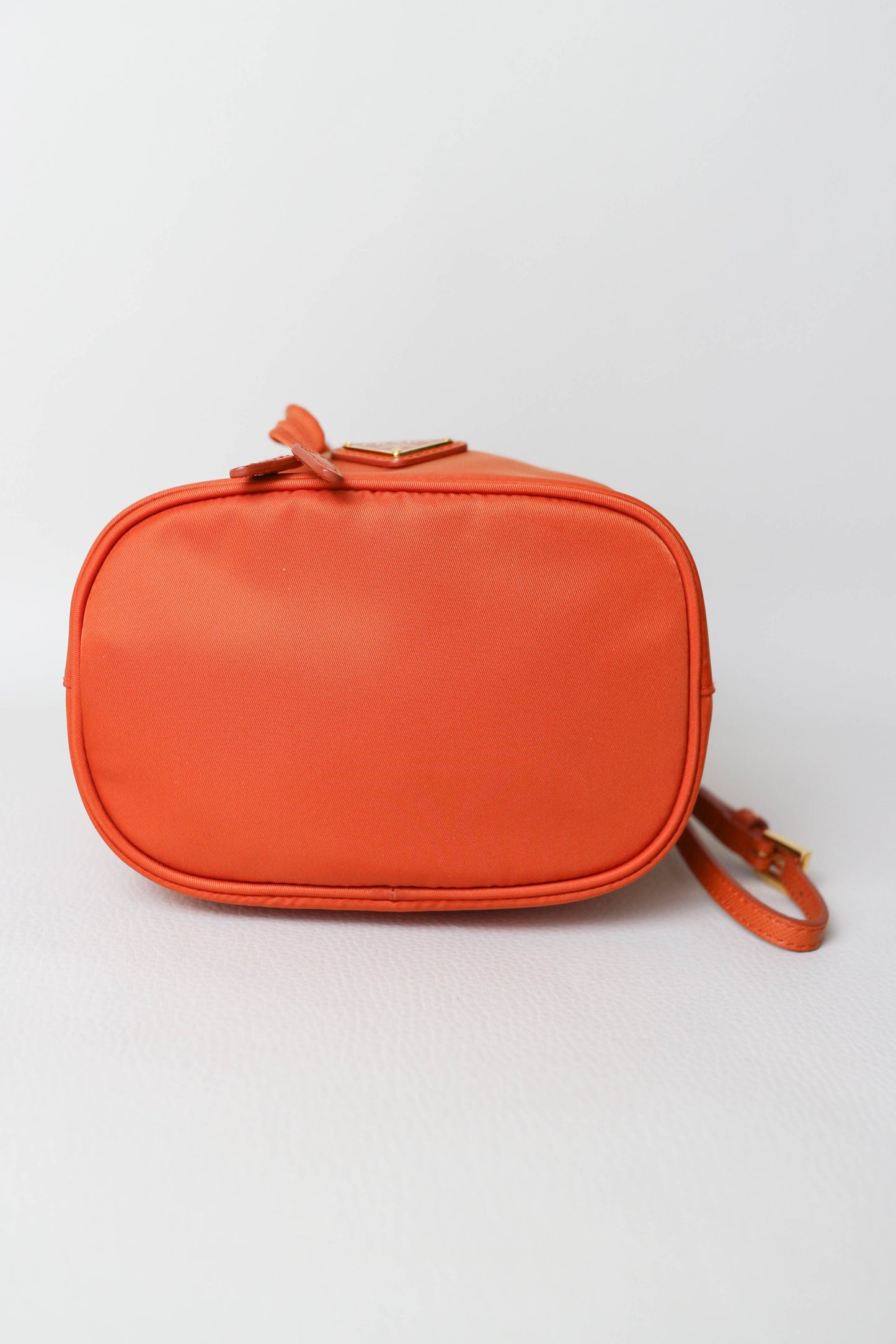 Prada Nylon Bucket Bag Orange