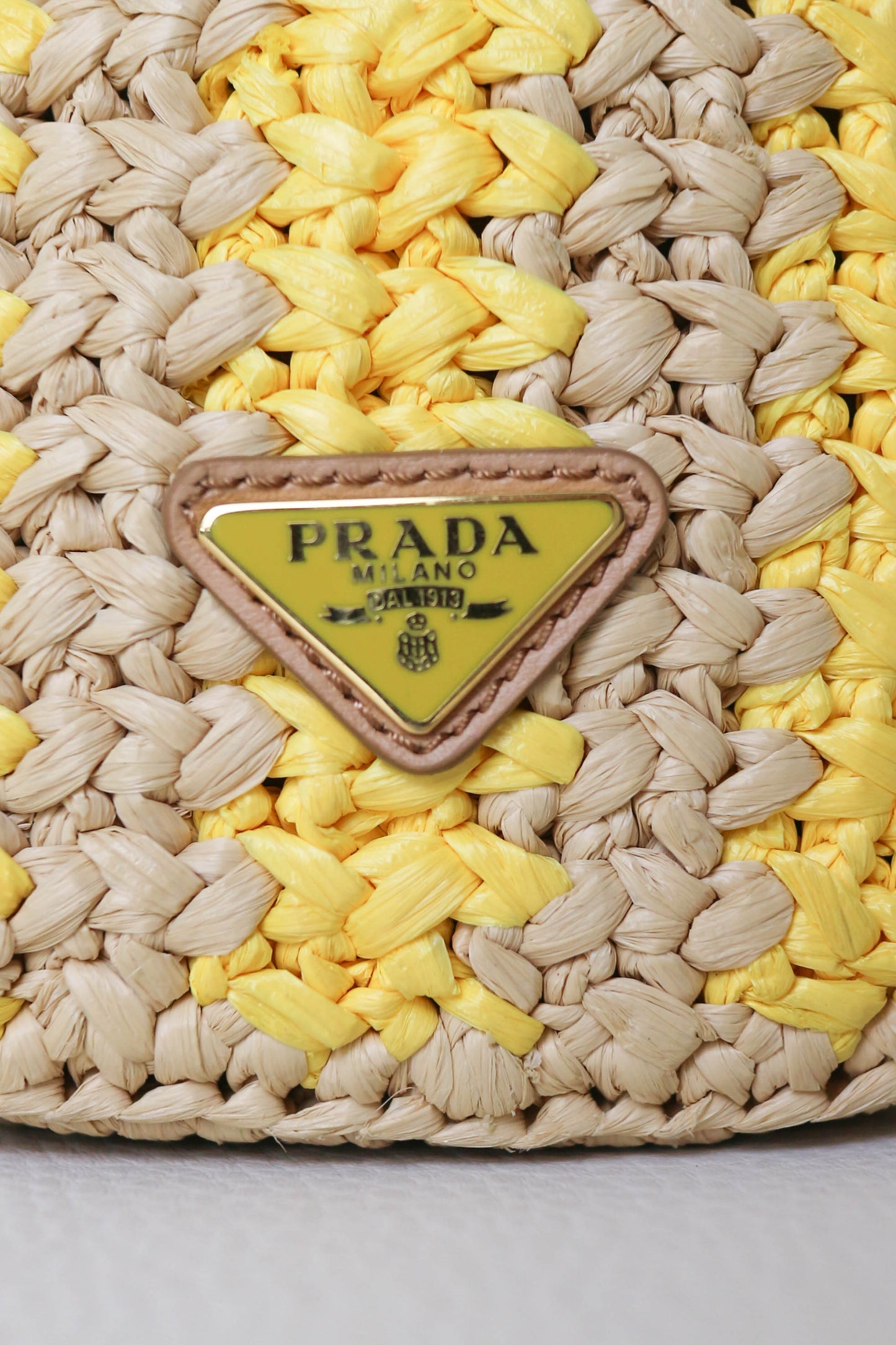 Prada Raffia Phone Pouch Bag