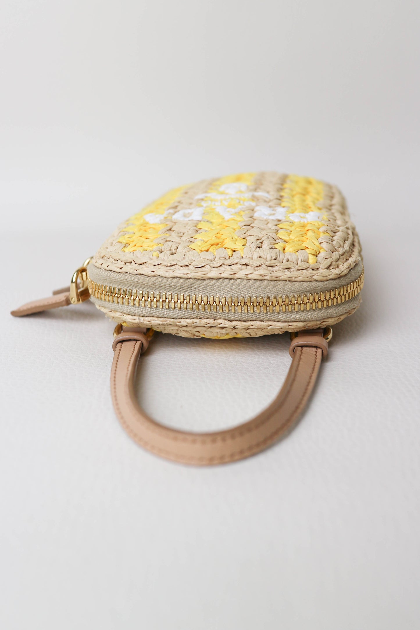 Prada Raffia Phone Pouch Bag