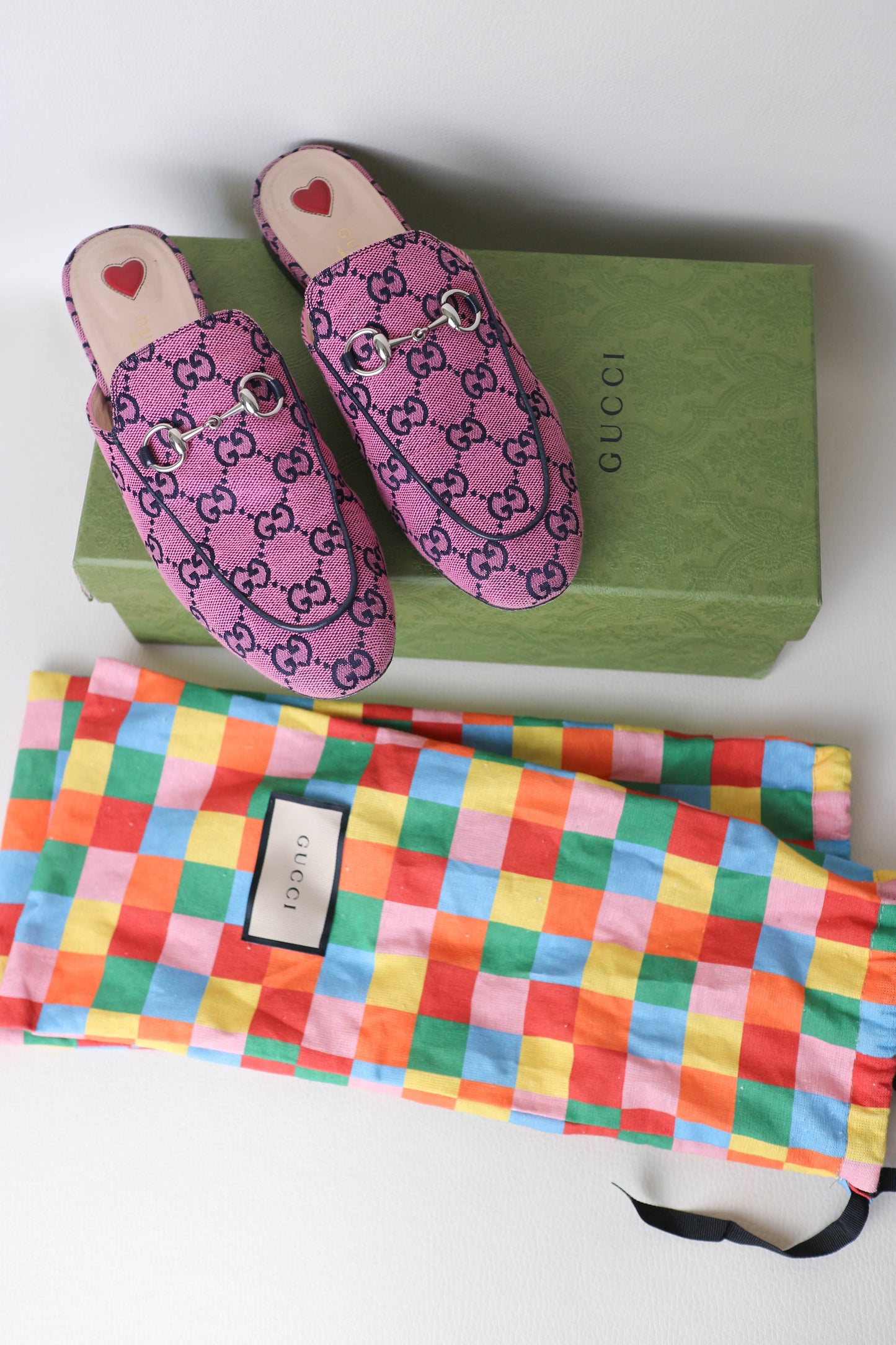 Gucci Princetown Loafers Pink/Navy