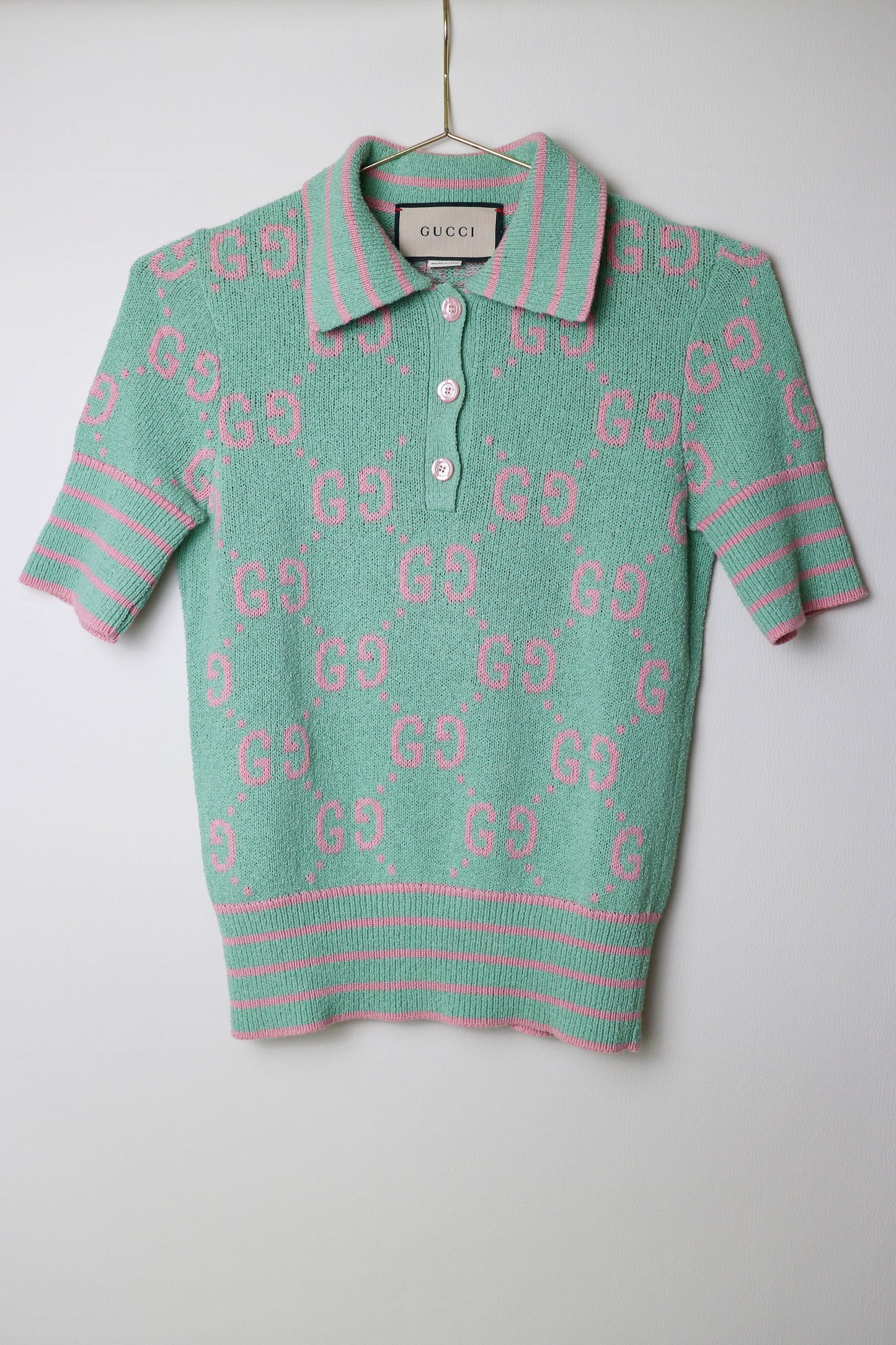 Gucci Logo Top Green/Pink