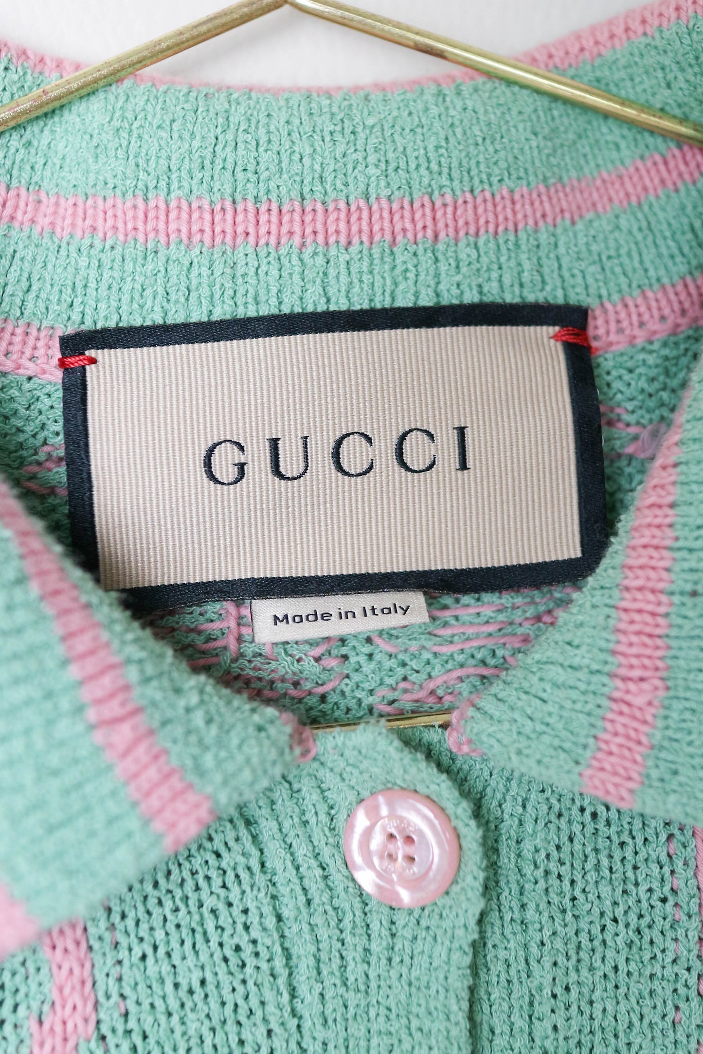 Gucci Logo Top Green/Pink