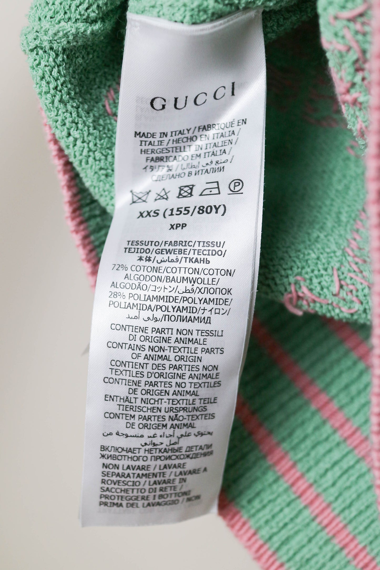 Gucci Logo Top Green/Pink