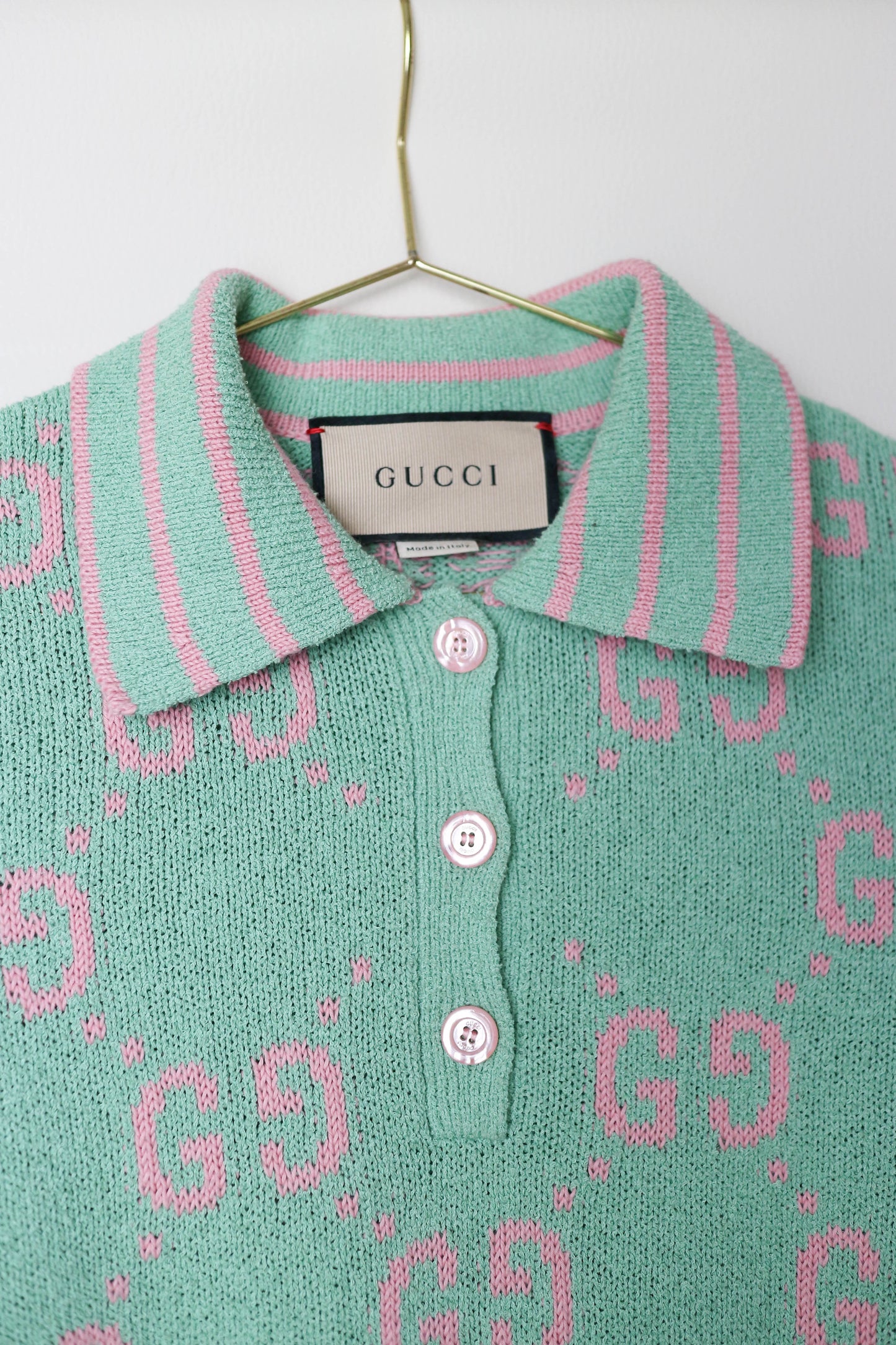 Gucci Logo Top Green/Pink