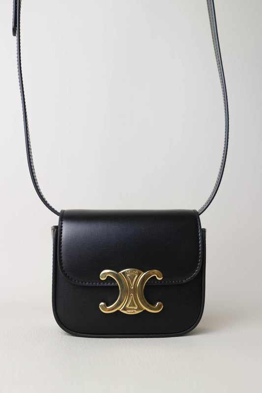 CELINE Mini Triomphe Bag Black