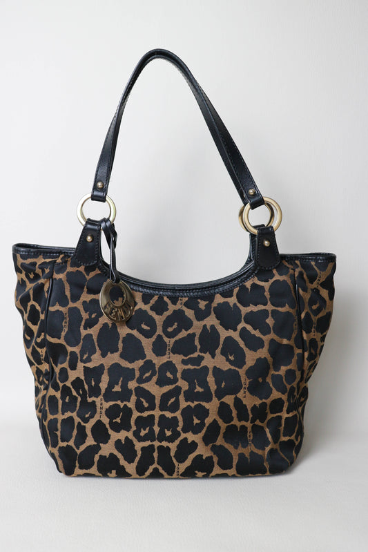 Fendi Vintage Leopard Tote Bag