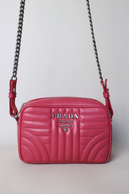Prada Leather Crossbody Bag Pink