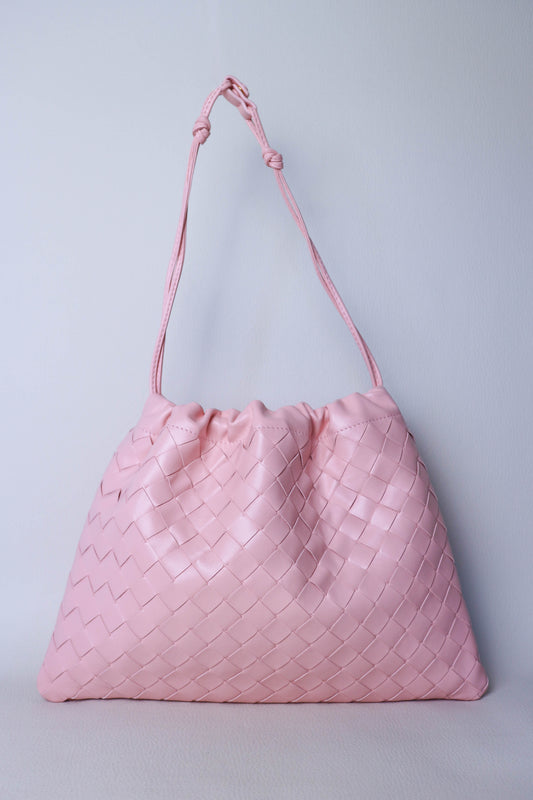Bottega Veneta Intrecciato Pouch Bag Pink