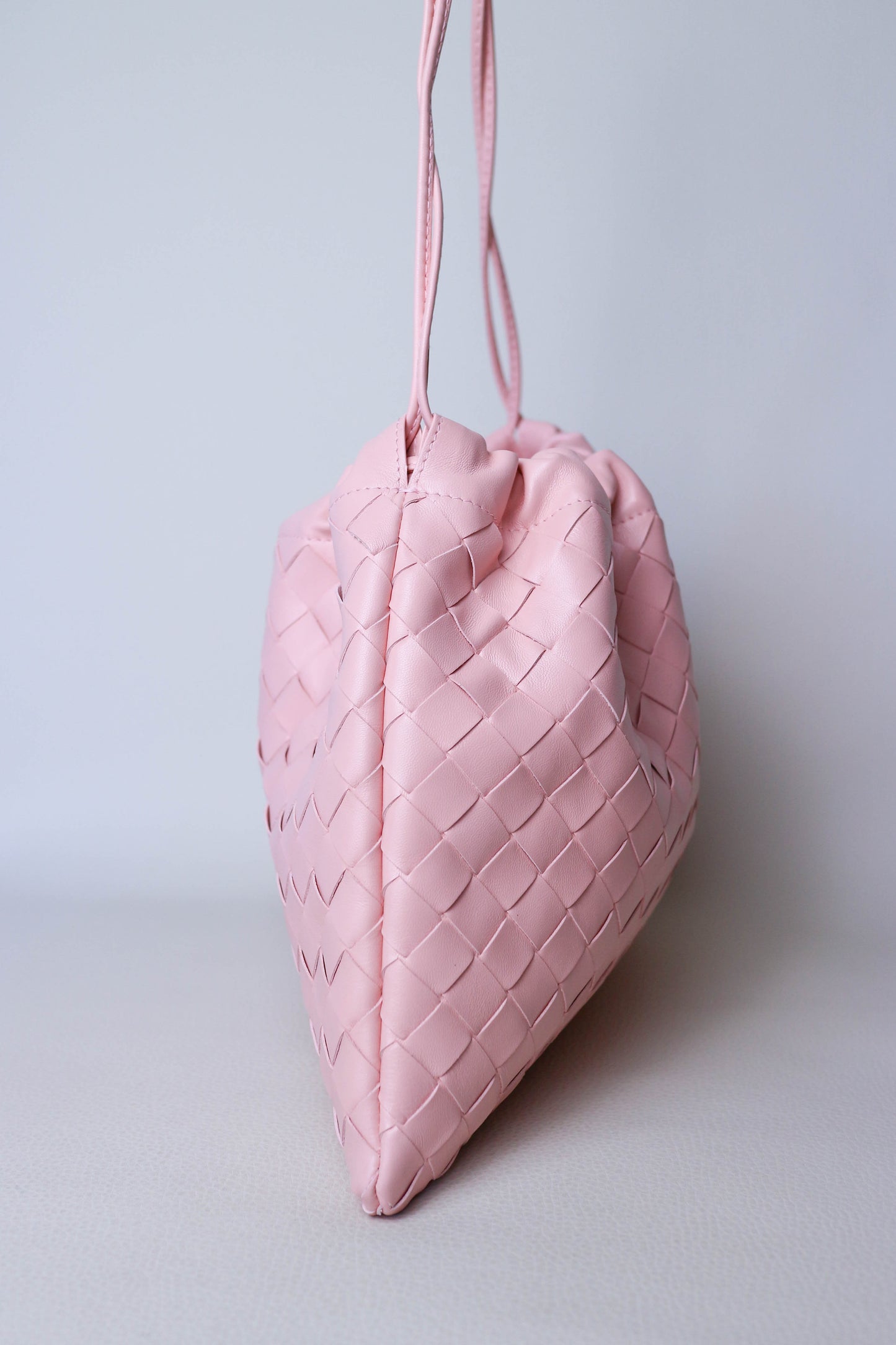 Bottega Veneta Intrecciato Pouch Bag Pink
