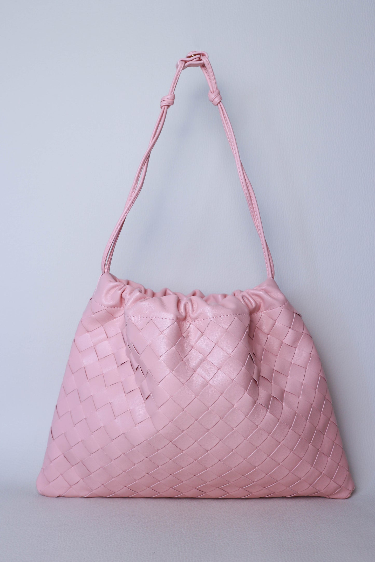 Bottega Veneta Intrecciato Pouch Bag Pink