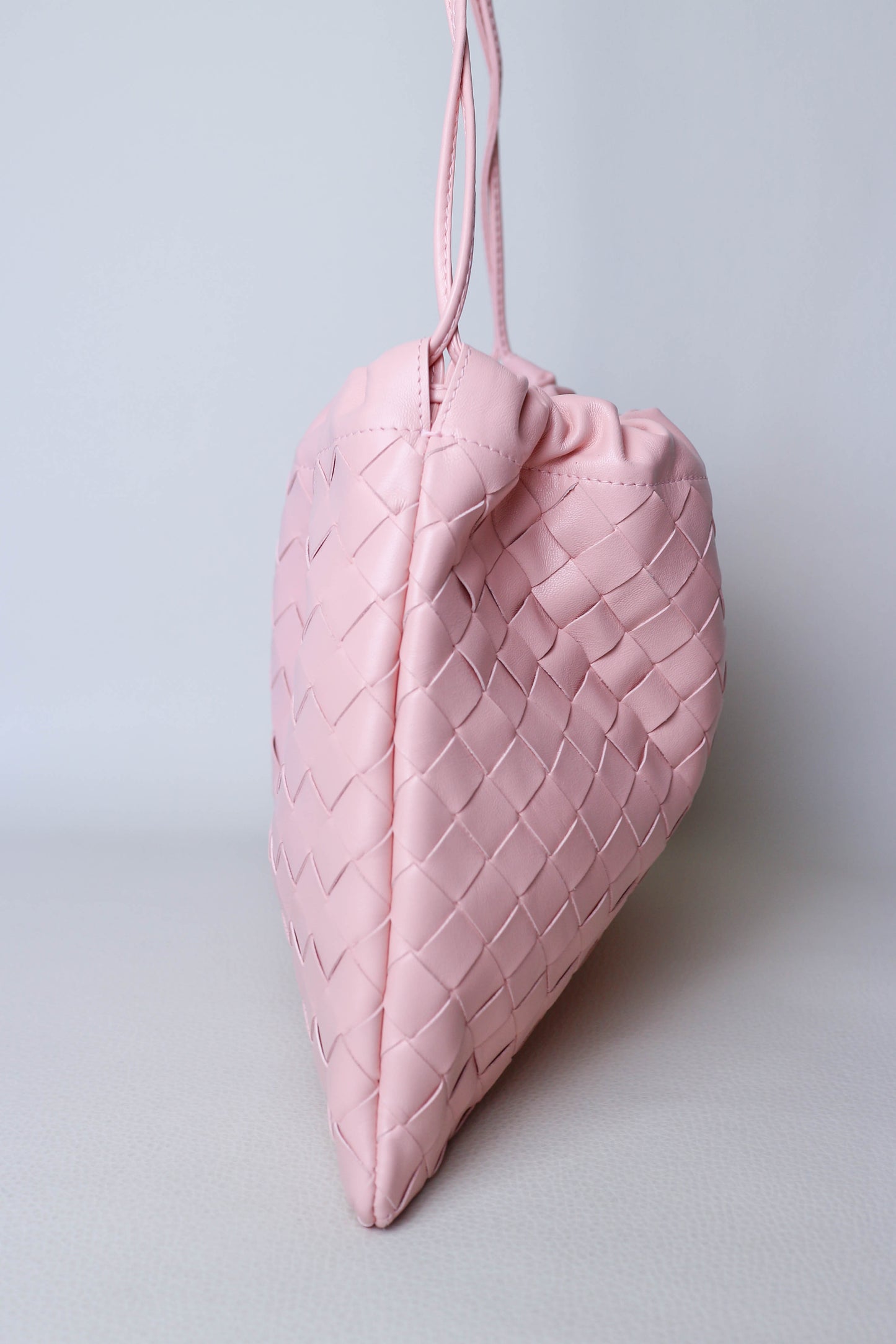 Bottega Veneta Intrecciato Pouch Bag Pink