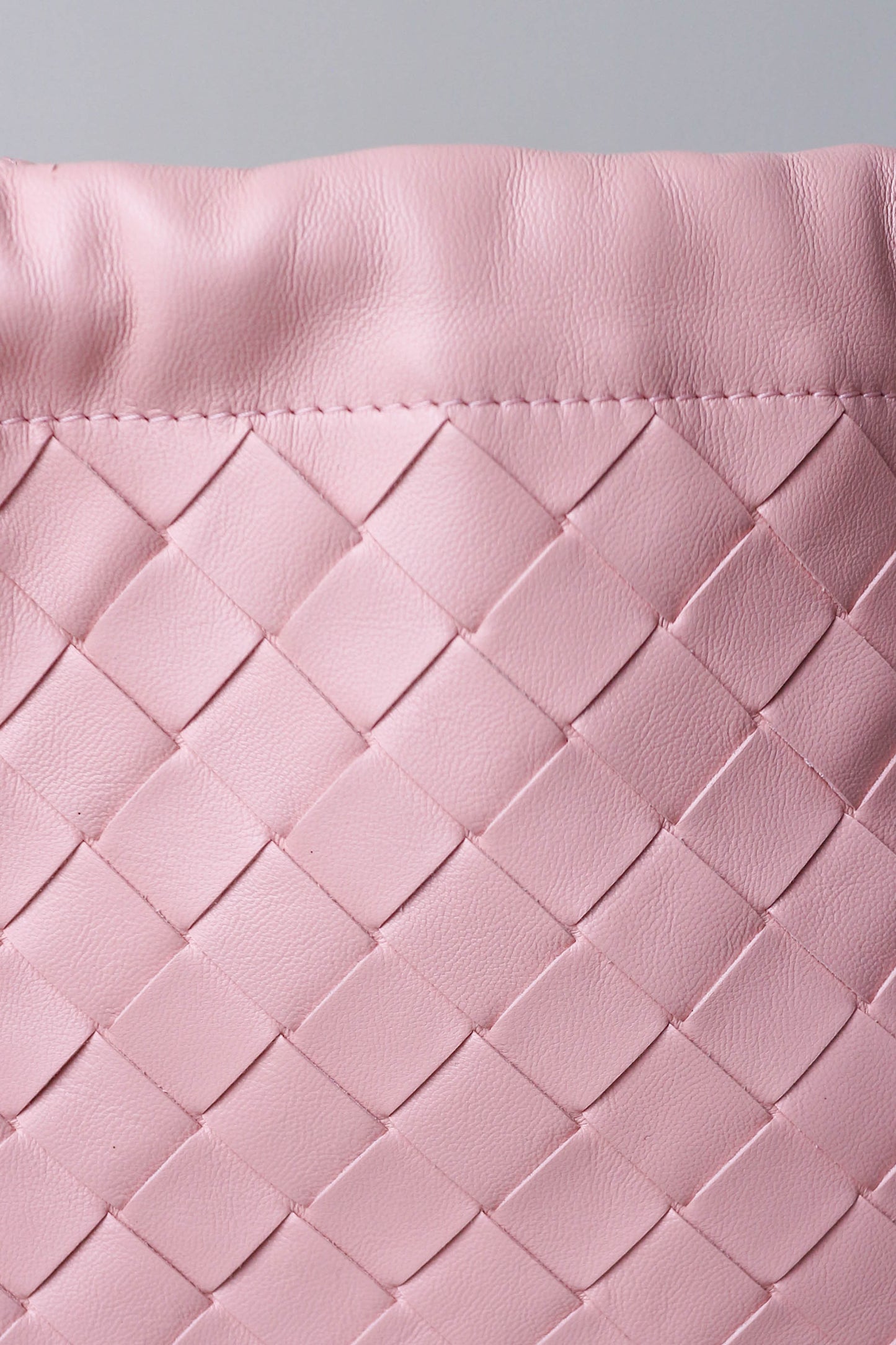 Bottega Veneta Intrecciato Pouch Bag Pink