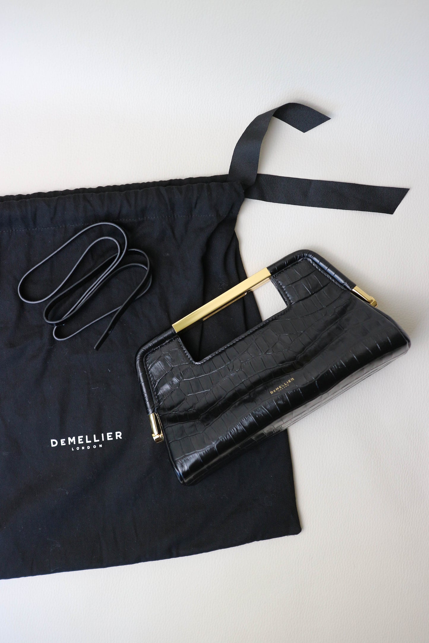 DeMellier Croco Clutch Bag