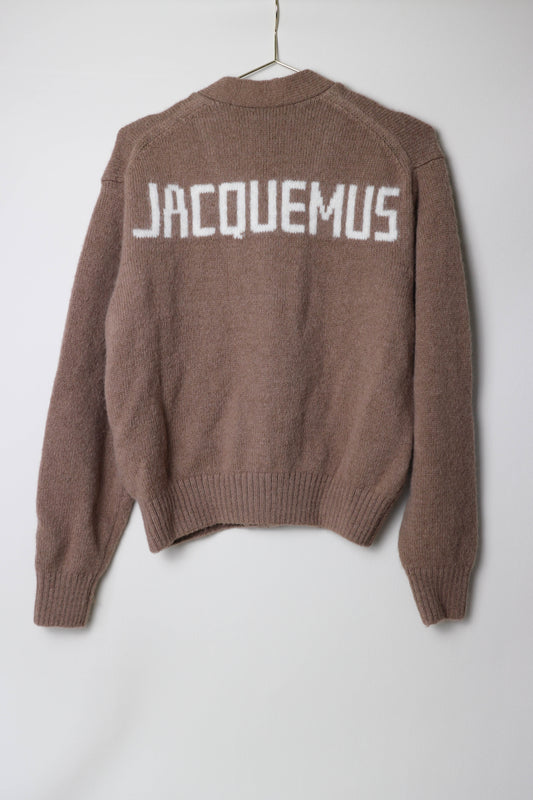 Jacquemus Logo Cardigan Brown