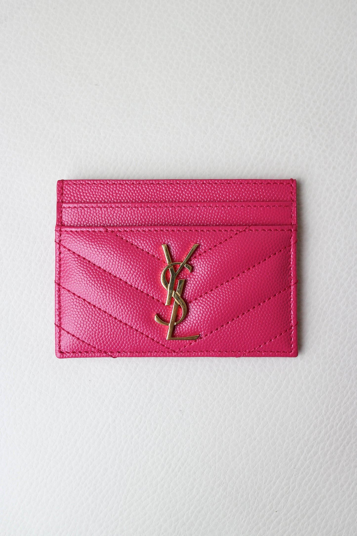 Saint Laurent Cassandre Card Holder Pink