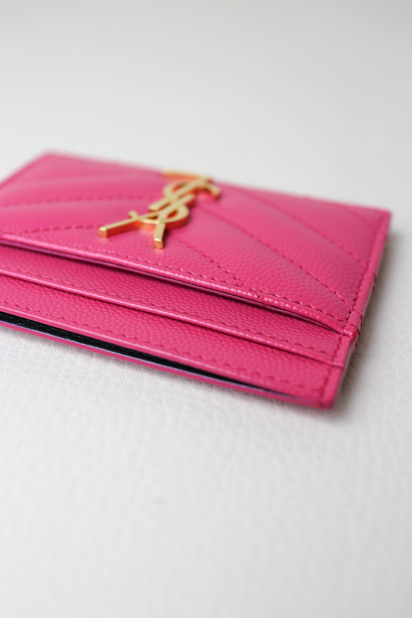 Saint Laurent Cassandre Card Holder Pink