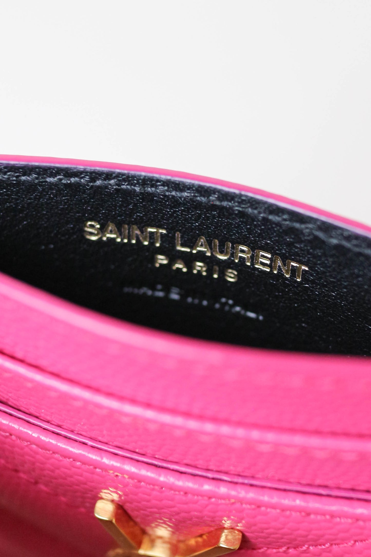 Saint Laurent Cassandre Card Holder Pink