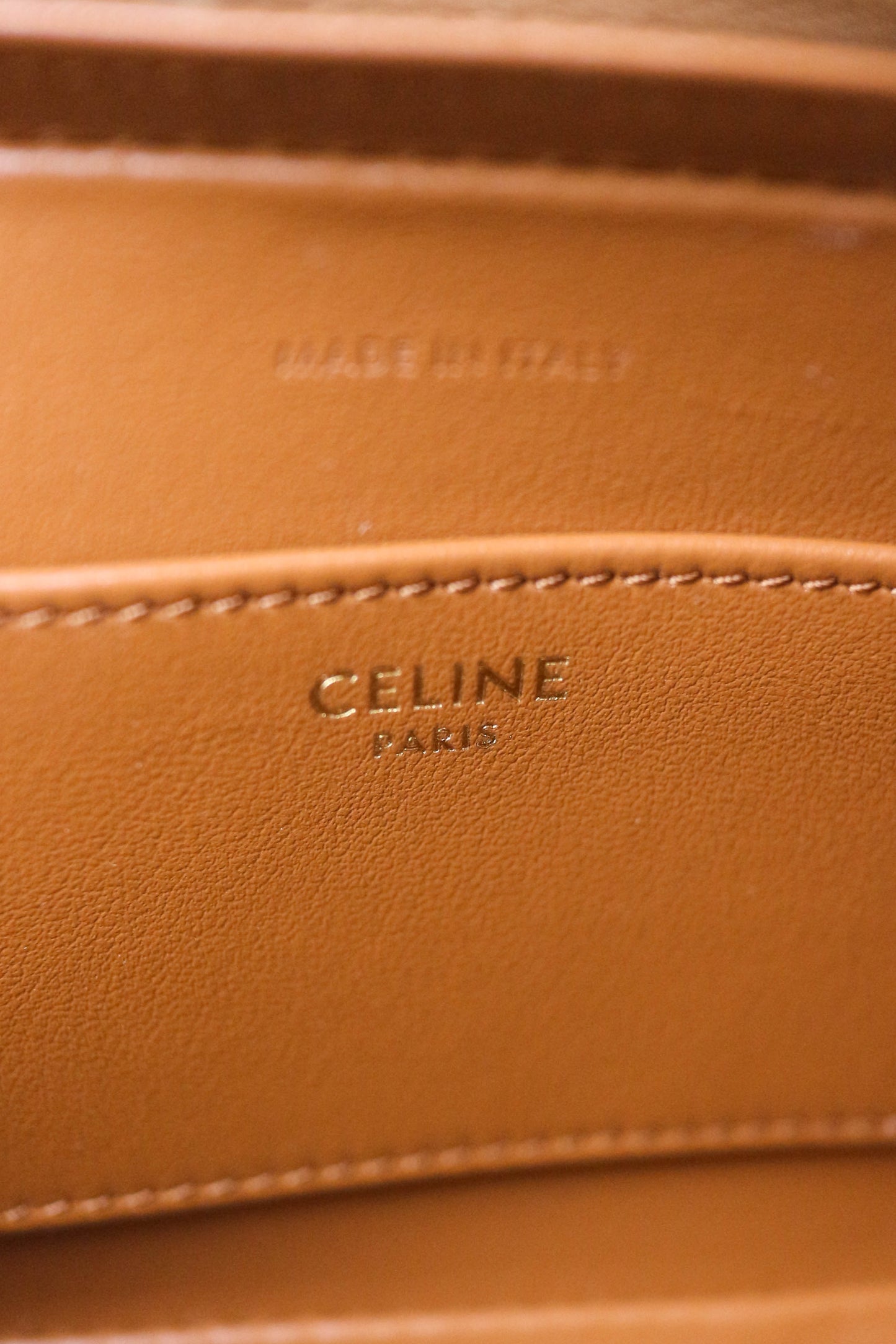 CELINE Triomphe Shoulder Bag Brown
