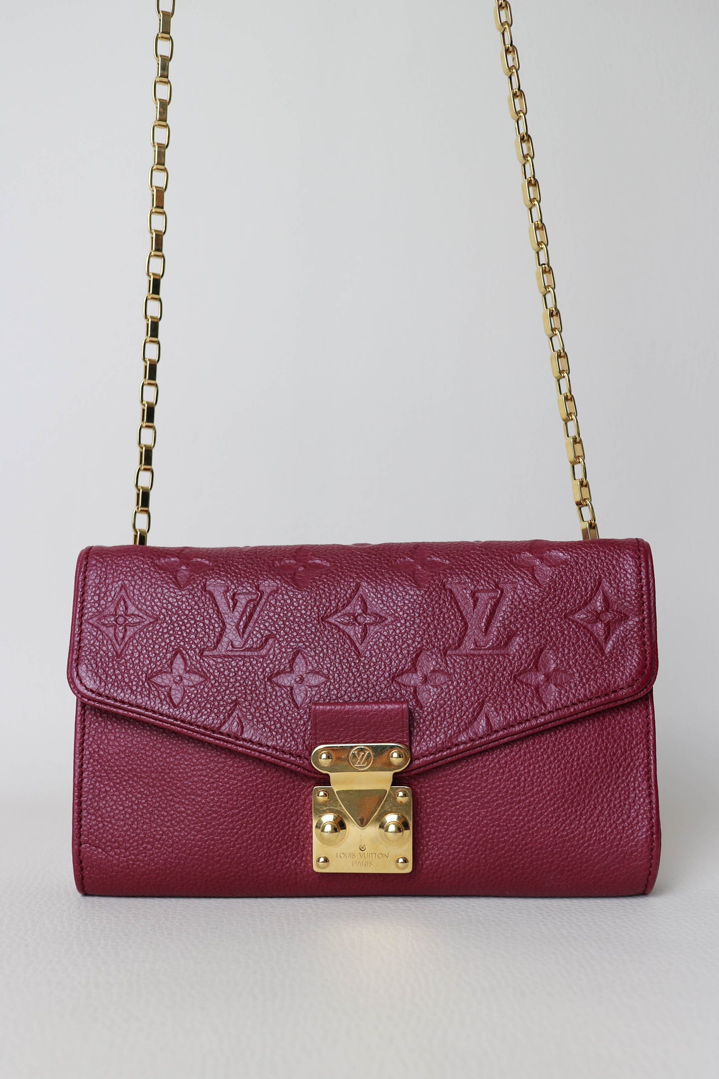 Louis Vuitton Empreinte Pochette Bag Burgundy