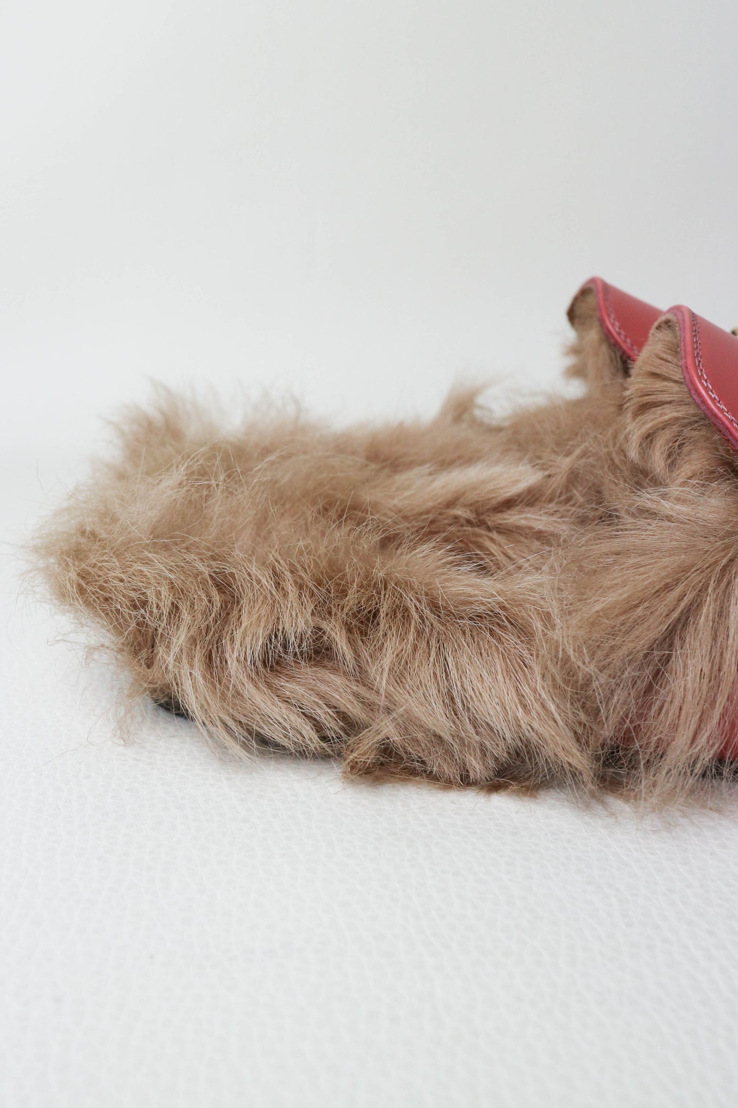 Gucci Princetown Fur Loafers Pink