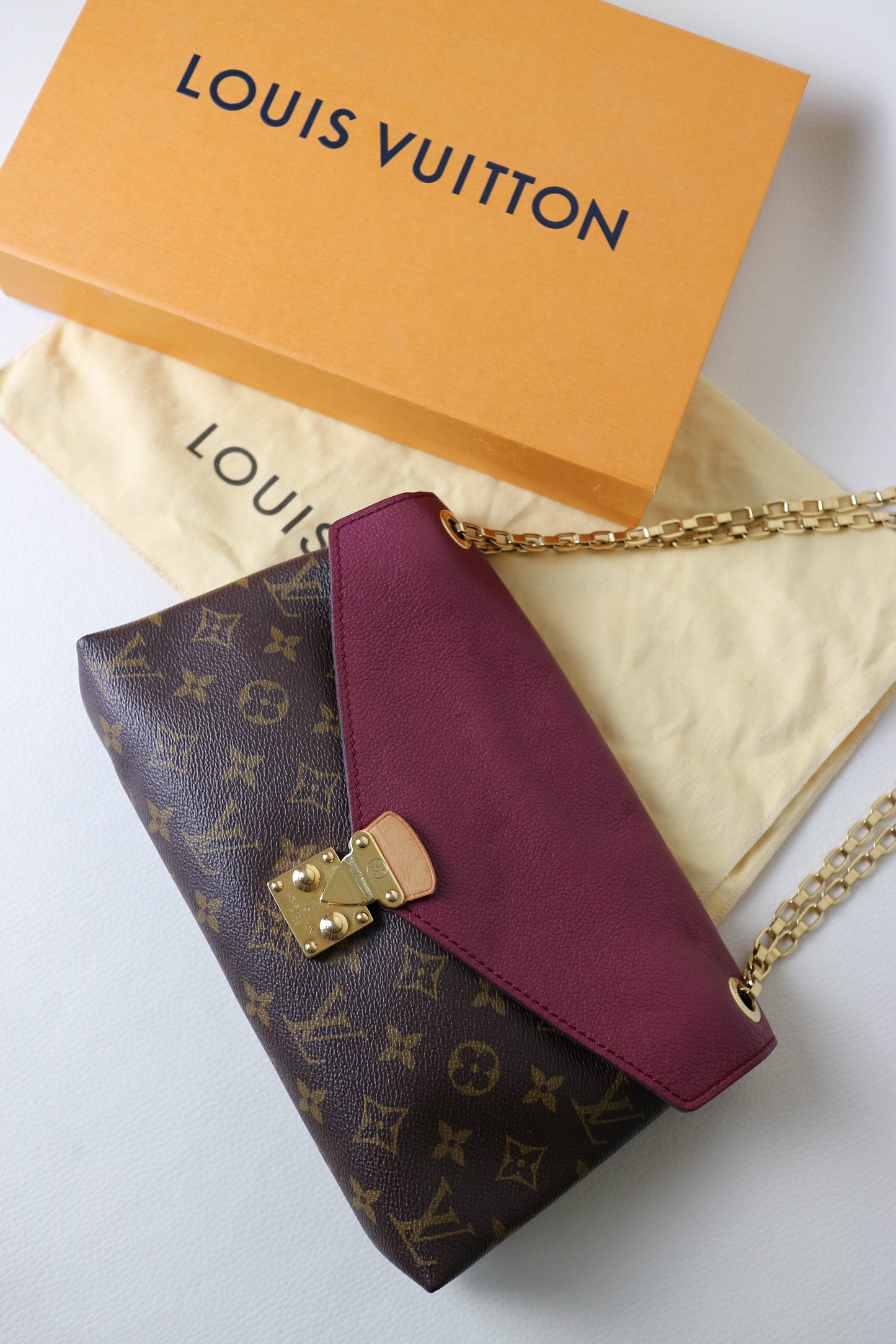 Louis Vuitton Pallas Burgundy Monogram Shoulder Bag