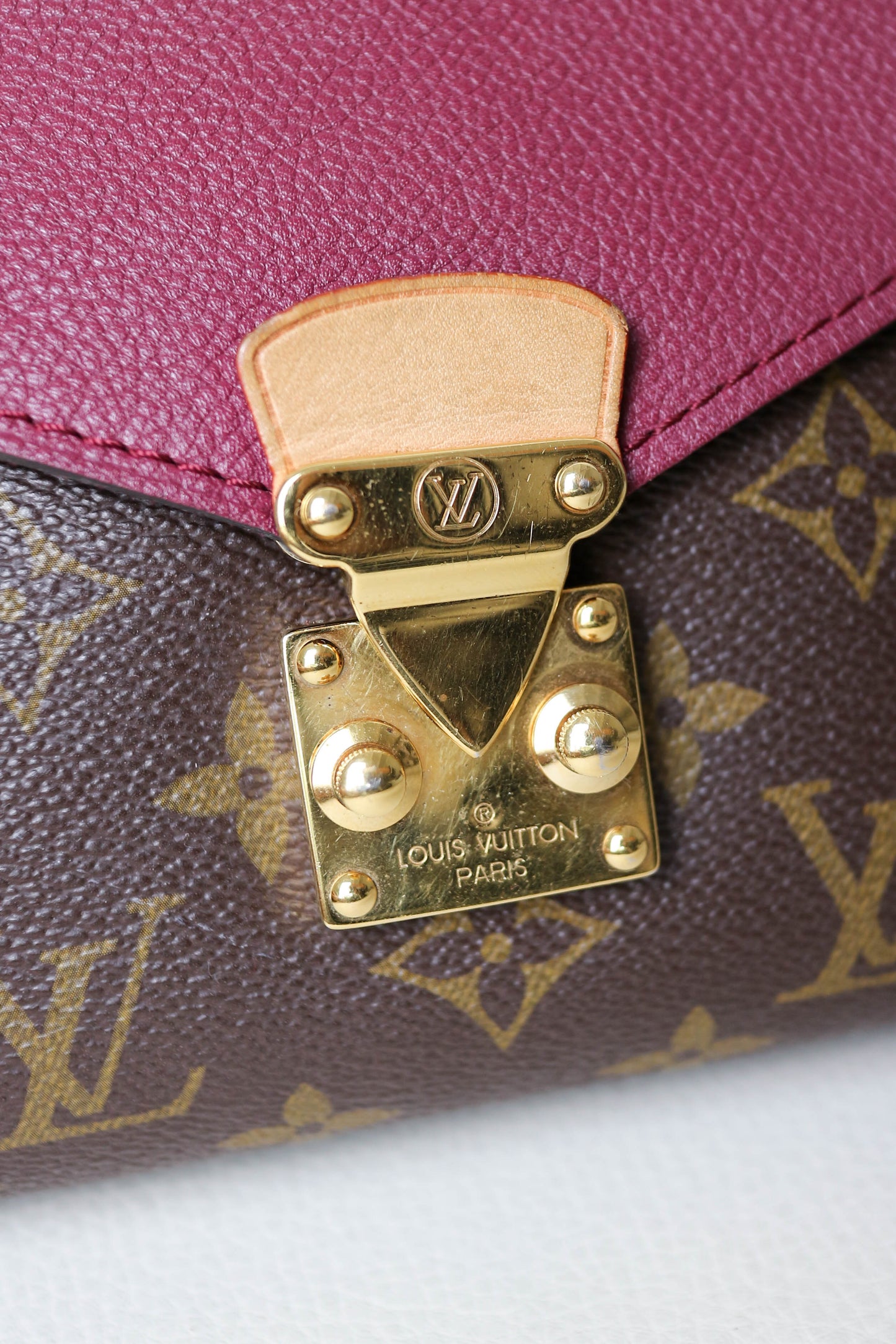 Louis Vuitton Pallas Burgundy Monogram Shoulder Bag