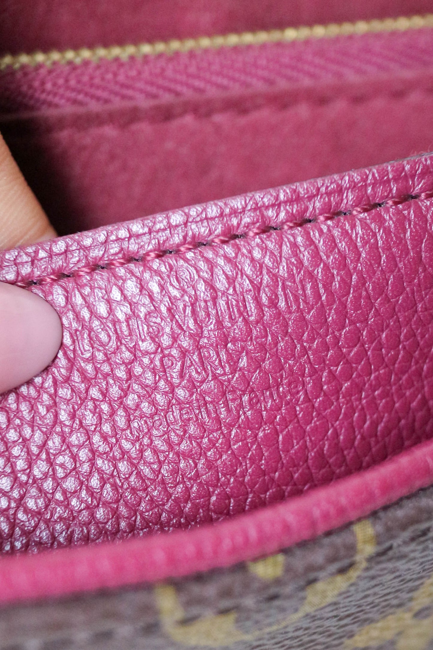 Louis Vuitton Pallas Burgundy Monogram Shoulder Bag