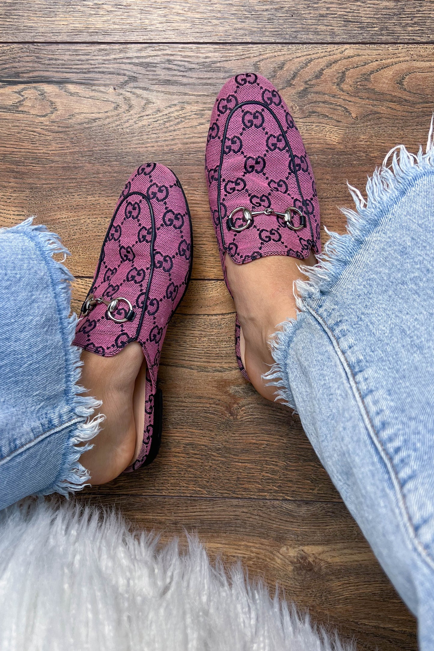 Gucci Princetown Loafers Pink/Navy