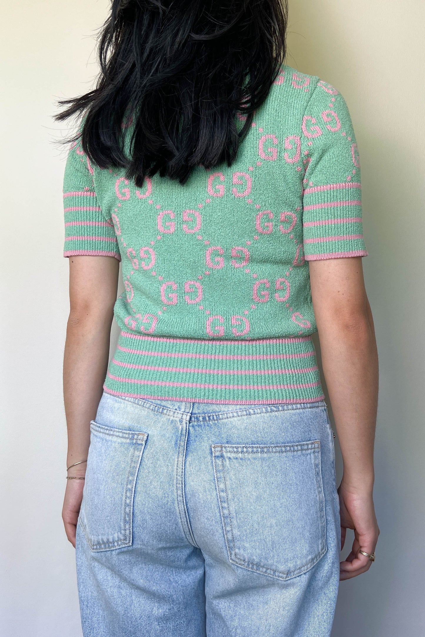 Gucci Logo Top Green/Pink