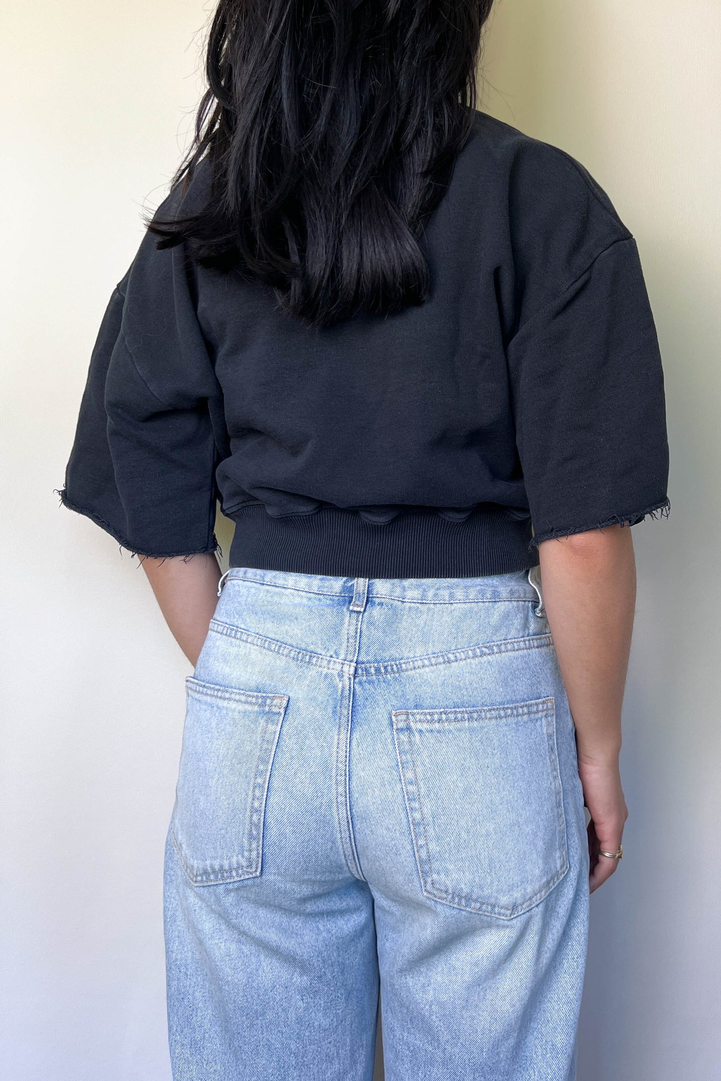 Saint Laurent Cropped Logo Sweater