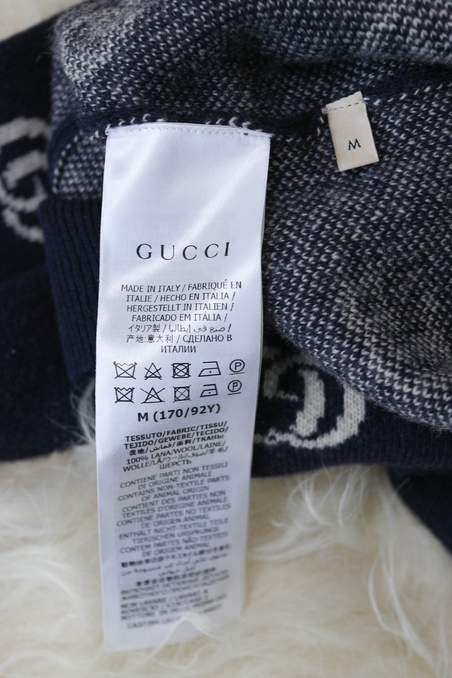 Gucci GG Logo Cardigan Navy